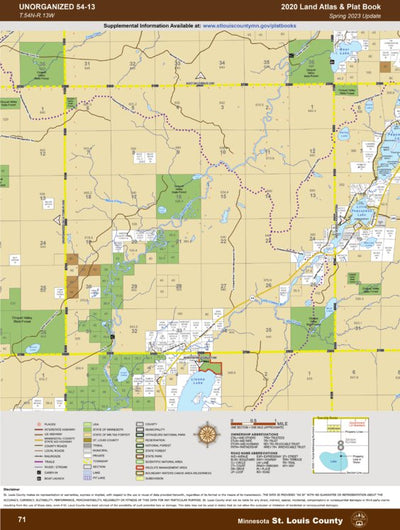 St. Louis County, MN T54/R13: 2020 Plat Book digital map