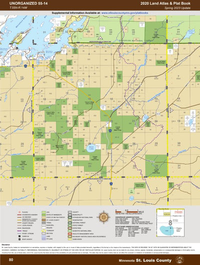 St. Louis County, MN T55/R14: 2020 Plat Book digital map