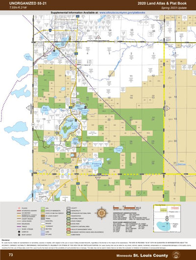 St. Louis County, MN T55/R21: 2020 Plat Book digital map