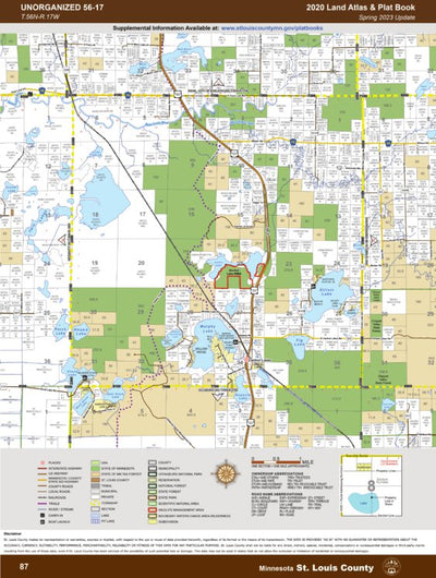 St. Louis County, MN T56/R17: 2020 Plat Book digital map