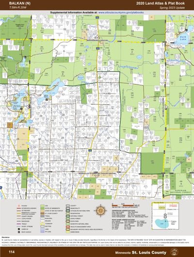 St. Louis County, MN T59/R20: 2020 Plat Book digital map