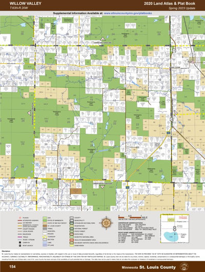 St. Louis County, MN T63/R20: 2020 Plat Book digital map