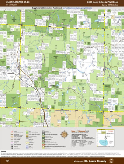 St. Louis County, MN T67/R20: 2020 Plat Book digital map