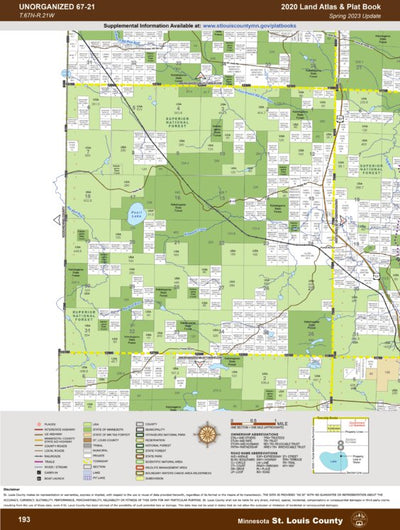 St. Louis County, MN T67/R21: 2020 Plat Book digital map