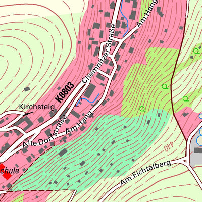 Staatsbetrieb Geobasisinformation und Vermessung Sachsen Adorf, Neukirchen/Erzgeb. (1:10,000 scale) digital map