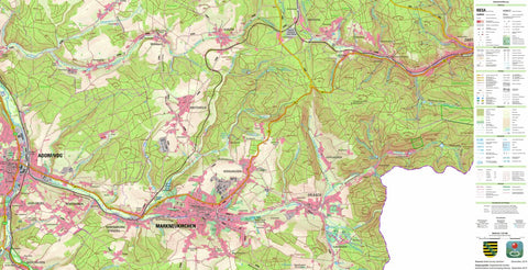 Staatsbetrieb Geobasisinformation und Vermessung Sachsen Adorf/Vogtl., Adorf/Vogtl., Stadt (1:25,000 scale) digital map
