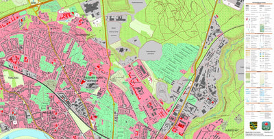 Staatsbetrieb Geobasisinformation und Vermessung Sachsen Albertstadt, Dresden, Stadt (1:10,000 scale) digital map