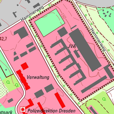 Staatsbetrieb Geobasisinformation und Vermessung Sachsen Albertstadt, Dresden, Stadt (1:10,000 scale) digital map