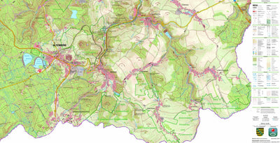 Staatsbetrieb Geobasisinformation und Vermessung Sachsen Altenberg, Altenberg, Stadt (1:25,000 scale) digital map
