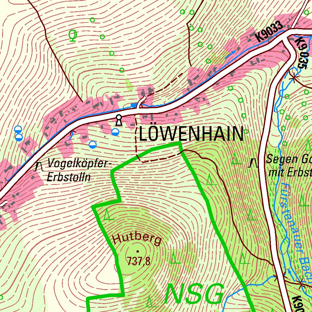 Altenberg, Altenberg, Stadt (1:25,000 scale) Map by Staatsbetrieb ...