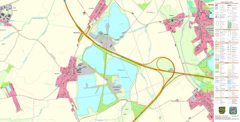 Staatsbetrieb Geobasisinformation und Vermessung Sachsen Althen-Kleinpösna, Leipzig, Stadt (1:10,000 scale) digital map