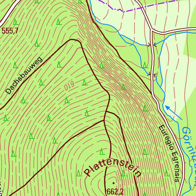 Staatsbetrieb Geobasisinformation und Vermessung Sachsen Arnoldsgrün, Schöneck/Vogtl., Stadt (1:10,000 scale) digital map