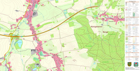 Staatsbetrieb Geobasisinformation und Vermessung Sachsen Arnsdorf, Vierkirchen (1:10,000 scale) digital map