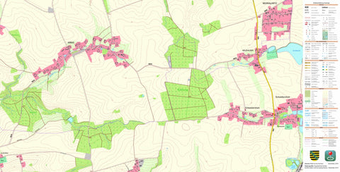 Staatsbetrieb Geobasisinformation und Vermessung Sachsen Arras, Geringswalde, Stadt (1:10,000 scale) digital map