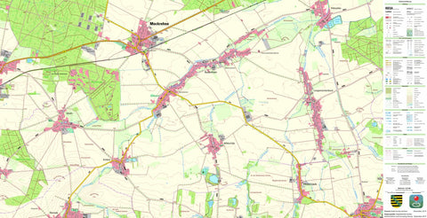 Staatsbetrieb Geobasisinformation und Vermessung Sachsen Audenhain, Mockrehna (1:25,000 scale) digital map