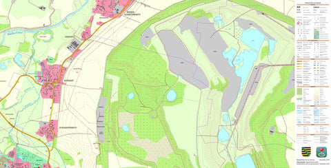 Staatsbetrieb Geobasisinformation und Vermessung Sachsen Audigast, Groitzsch, Stadt (1:10,000 scale) digital map