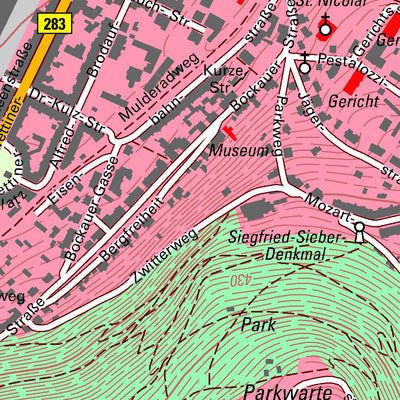 Staatsbetrieb Geobasisinformation und Vermessung Sachsen Aue, Aue-Bad Schlema, Stadt (1:10,000 scale) digital map