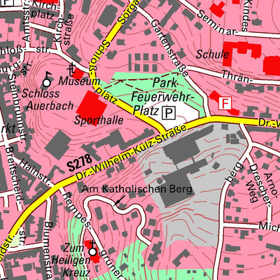 Staatsbetrieb Geobasisinformation und Vermessung Sachsen Auerbach/Vogtl., Auerbach/Vogtl., Stadt (1:10,000 scale) digital map