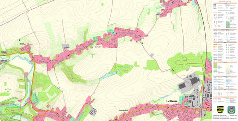 Staatsbetrieb Geobasisinformation und Vermessung Sachsen Auerswalde, Lichtenau (1:10,000 scale) digital map
