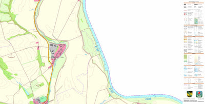 Staatsbetrieb Geobasisinformation und Vermessung Sachsen Außig, Cavertitz (1:10,000 scale) digital map