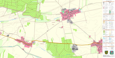 Staatsbetrieb Geobasisinformation und Vermessung Sachsen Authausen, Laußig (1:10,000 scale) digital map