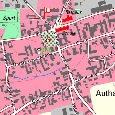 Staatsbetrieb Geobasisinformation und Vermessung Sachsen Authausen, Laußig (1:10,000 scale) digital map