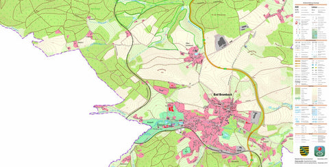 Staatsbetrieb Geobasisinformation und Vermessung Sachsen Bad Brambach, Bad Brambach (1:10,000 scale) digital map