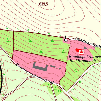 Staatsbetrieb Geobasisinformation und Vermessung Sachsen Bad Brambach, Bad Brambach (1:10,000 scale) digital map