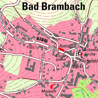 Staatsbetrieb Geobasisinformation und Vermessung Sachsen Bad Brambach, Bad Brambach (1:10,000 scale) digital map