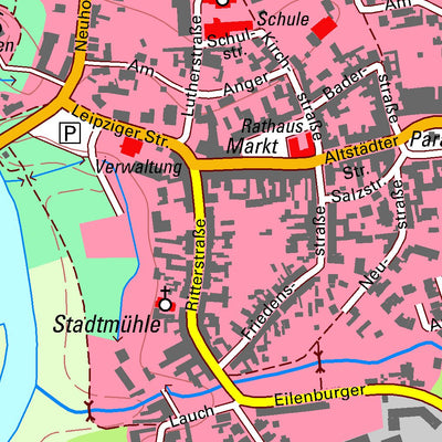 Staatsbetrieb Geobasisinformation und Vermessung Sachsen Bad Düben, Bad Düben, Stadt 2 (1:10,000 scale) digital map