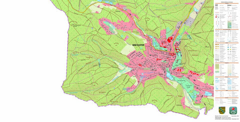 Staatsbetrieb Geobasisinformation und Vermessung Sachsen Bad Elster, Bad Elster, Stadt (1:10,000 scale) digital map
