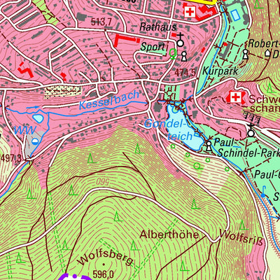 Staatsbetrieb Geobasisinformation und Vermessung Sachsen Bad Elster, Bad Elster, Stadt (1:25,000 scale) digital map