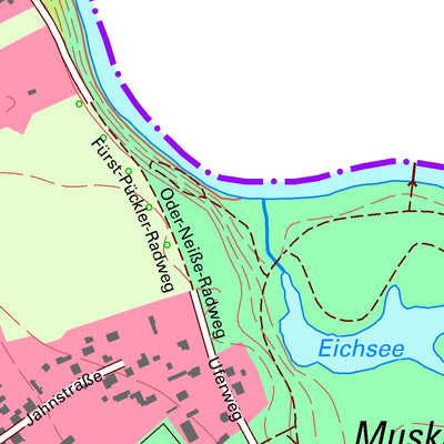 Staatsbetrieb Geobasisinformation und Vermessung Sachsen Bad Muskau, Bad Muskau, Stadt (1:10,000 scale) digital map