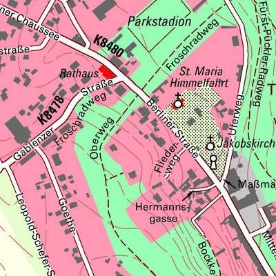 Staatsbetrieb Geobasisinformation und Vermessung Sachsen Bad Muskau, Bad Muskau, Stadt (1:10,000 scale) digital map