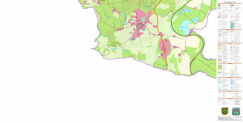 Staatsbetrieb Geobasisinformation und Vermessung Sachsen Bärendorf, Bad Brambach (1:10,000 scale) digital map