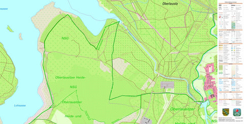 Staatsbetrieb Geobasisinformation und Vermessung Sachsen Bärwalde, Boxberg/O.L. (1:10,000 scale) digital map