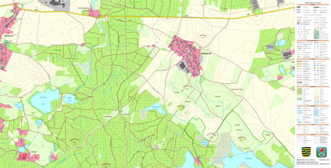 Staatsbetrieb Geobasisinformation und Vermessung Sachsen Bärwalde, Radeburg, Stadt (1:10,000 scale) digital map