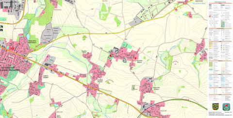 Staatsbetrieb Geobasisinformation und Vermessung Sachsen Baschütz, Kubschütz (1:10,000 scale) digital map