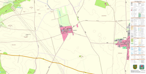 Staatsbetrieb Geobasisinformation und Vermessung Sachsen Bauda, Großenhain, Stadt (1:10,000 scale) digital map