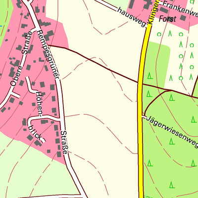Staatsbetrieb Geobasisinformation und Vermessung Sachsen Beerheide, Auerbach/Vogtl., Stadt (1:10,000 scale) digital map