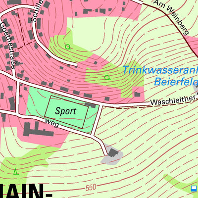 Staatsbetrieb Geobasisinformation und Vermessung Sachsen Beierfeld, Grünhain-Beierfeld, Stadt (1:10,000 scale) digital map