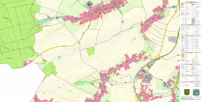 Staatsbetrieb Geobasisinformation und Vermessung Sachsen Beiersdorf, Fraureuth (1:10,000 scale) digital map