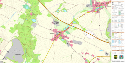 Staatsbetrieb Geobasisinformation und Vermessung Sachsen Beiersdorf, Grimma, Stadt (1:10,000 scale) digital map