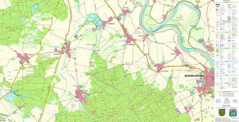 Staatsbetrieb Geobasisinformation und Vermessung Sachsen Belgern, Belgern-Schildau, Stadt (1:25,000 scale) digital map