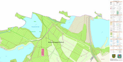 Staatsbetrieb Geobasisinformation und Vermessung Sachsen Benndorf, Delitzsch, Stadt (1:10,000 scale) digital map