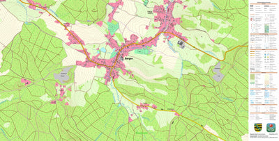 Staatsbetrieb Geobasisinformation und Vermessung Sachsen Bergen, Bergen (1:10,000 scale) digital map