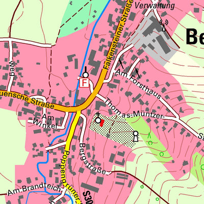 Staatsbetrieb Geobasisinformation und Vermessung Sachsen Bergen, Bergen (1:10,000 scale) digital map