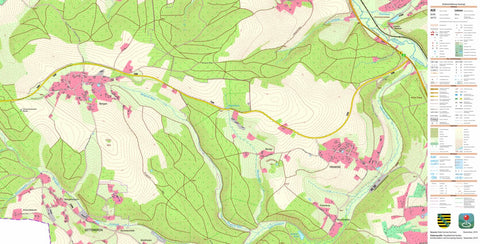 Staatsbetrieb Geobasisinformation und Vermessung Sachsen Bergen, Eichigt (1:10,000 scale) digital map