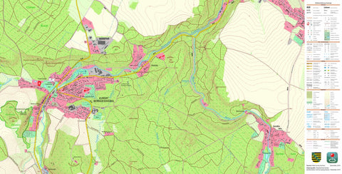 Staatsbetrieb Geobasisinformation und Vermessung Sachsen Berggießhübel, Kurort, Bad Gottleuba-Berggießhübel, Stadt (1:10,000 scale) digital map
