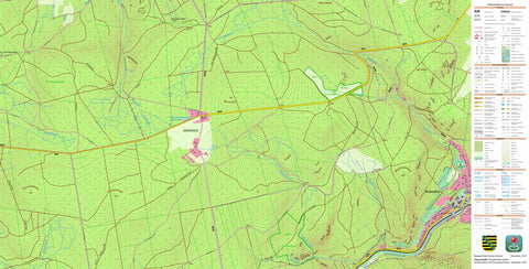 Staatsbetrieb Geobasisinformation und Vermessung Sachsen Bermsgrün, Schwarzenberg/Erzgeb., Stadt (1:10,000 scale) digital map